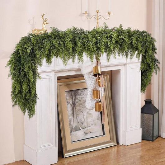 Puroluca Real-Touch Cedar Garland (2-Pack)