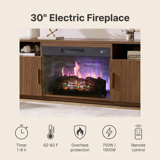 Puroluca Fireplace TV Stand · 70"